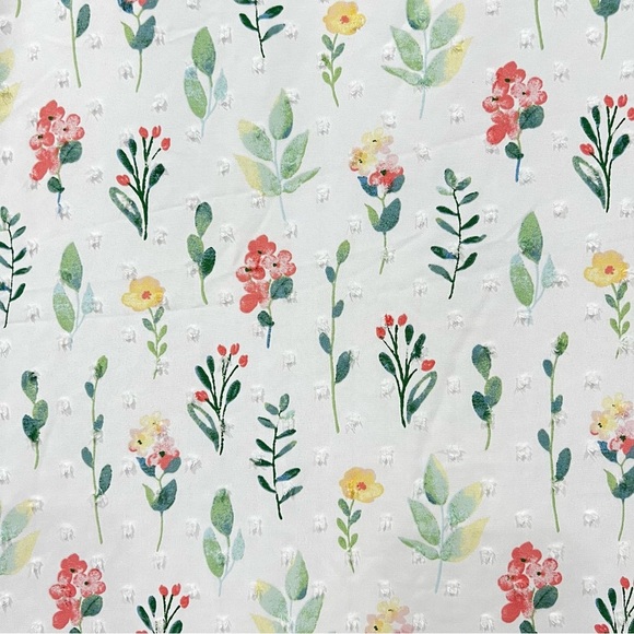 Meadow Dreams Baby Playmat with Border Round White/Pink Amelia Floral 36" X 36" - Picture 5 of 10